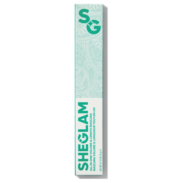 SHEGLAM All-In-One Volume & Length Mascara Waterproof (Black), 4g x 2