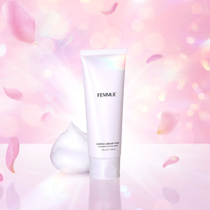 FEMMUE Gentle Creamy Foam Wash, 100ml, The noble scent of geranium and jasmine.