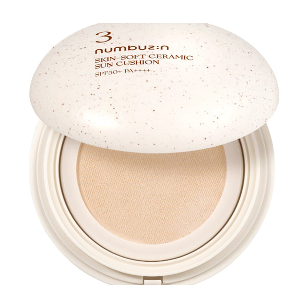 numbuzin No.3 No Foundation Ceramic Skin Tone Up Cushion, SPF50+ PA++++, 20g