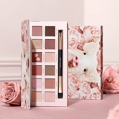 Perfect Diary 12-color animal eyeshadow palette, rose pink, 14.4g