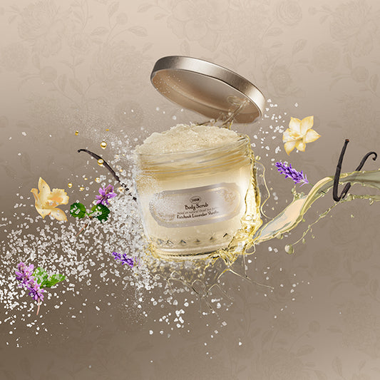 SABON Body Scrub Patchouli, Lavender, Vanilla, 600g, Patchouli, Lavender, Vanilla