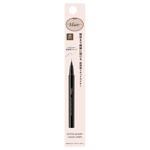 VISEE Extra Sharp Liquid Liner, BR311 Brown Black, 0.4ml, Fragrance-free