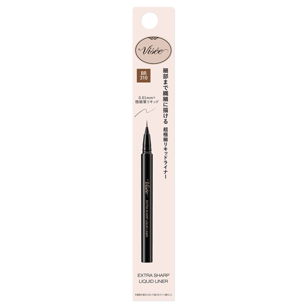 VISEE Extra Sharp Liquid Liner, BR310 Brown, 0.4ml, Fragrance-free