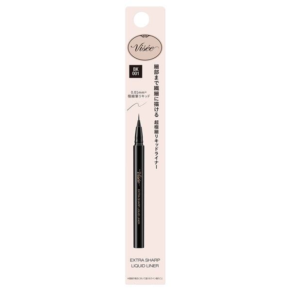 VISEE Extra Sharp Liquid Liner, BK001 Black, 0.4ml, Fragrance-free