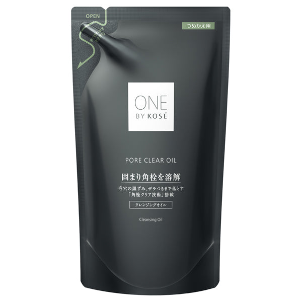 ONE BY KOSE Pore ​​Clear Oil, Refill, 160ml, Green Floral