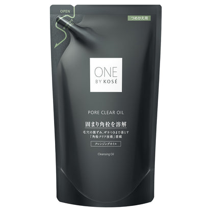 ONE BY KOSE Pore ​​Clear Oil, Refill, 160ml, Green Floral