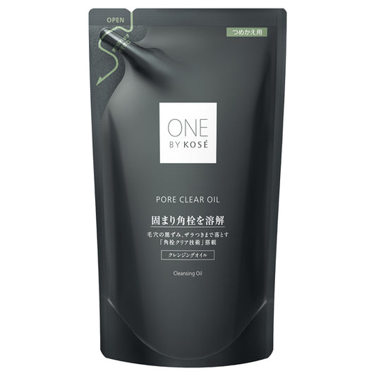 ONE BY KOSE Pore ​​Clear Oil, Refill, 160ml, Green Floral