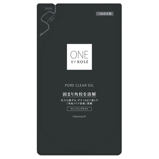 ONE BY KOSE Pore ​​Clear Oil, Refill, 160ml, Green Floral