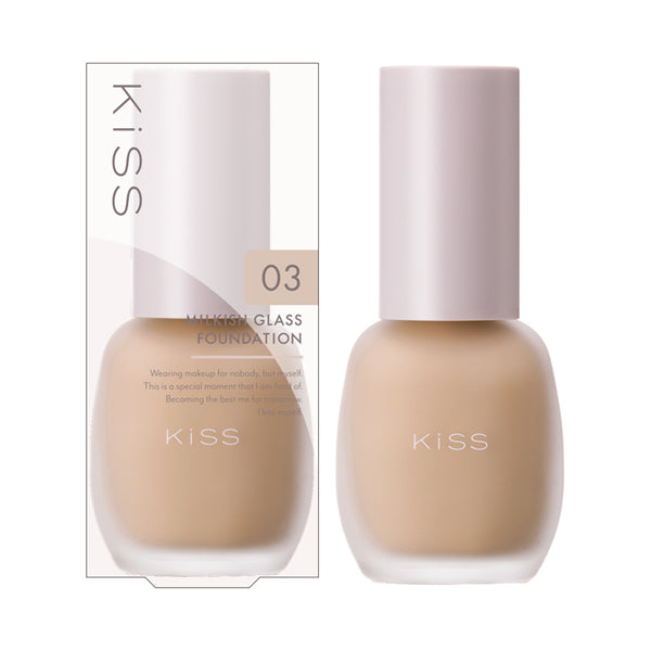 KiSS Milky Glass Foundation, SPF34 PA++, 03 Light Ochre, 30g