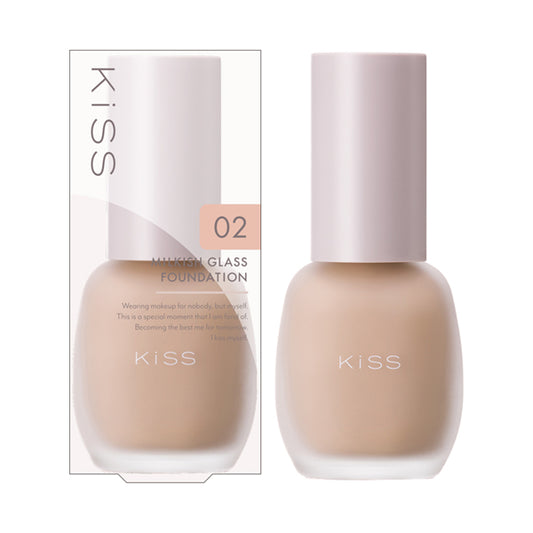 KiSS Milky Glass Foundation, SPF34 PA++, 02 Pink Beige, 30g