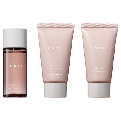 THREE Balancing Nectar Skin Care First Kit, 22g+28ml+22ml