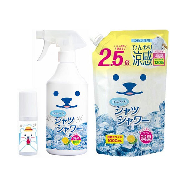 Tokiwa Shokai Cooling Shirt Shower Extra Large Special Set (Mint & Grapefruit Scent), 500ml, 1000ml