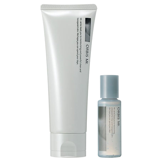 ORBIS Mr. Foaming Wash 120g+ORBIS Mr. Essence Lotion Mini Size Set, Set, 120g, Fragrance-free