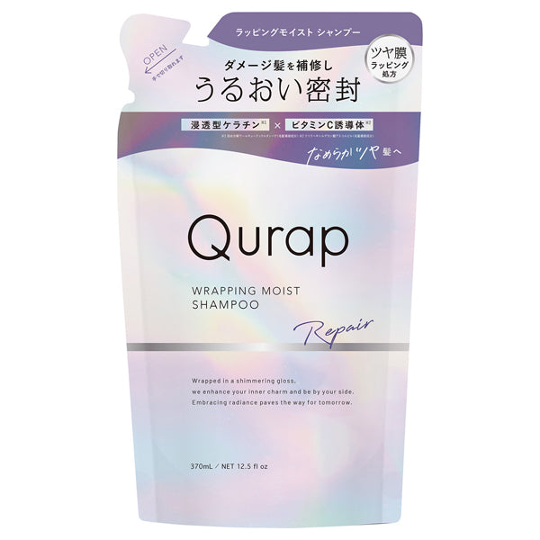 Qurap Wrapping Moist Shampoo Refill (Fruity Bloom), 370ml