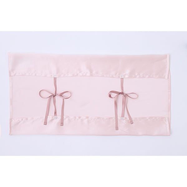 Mamora-Kishi Silk Pillowcase Ribbon Type (Pink), 65x50cm