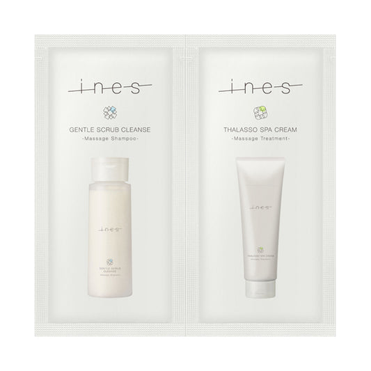 ines Gentle Scrub Cleanse & Thalasso Spa Cream Pillow, 15ml+15ml
