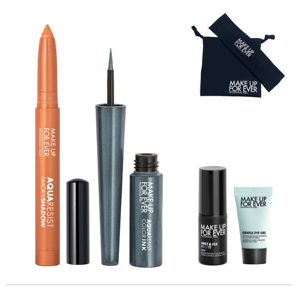 MAKE UP FOREVER Summer eye makeup set, 16 copper, 1.4g+2ml, waterproof