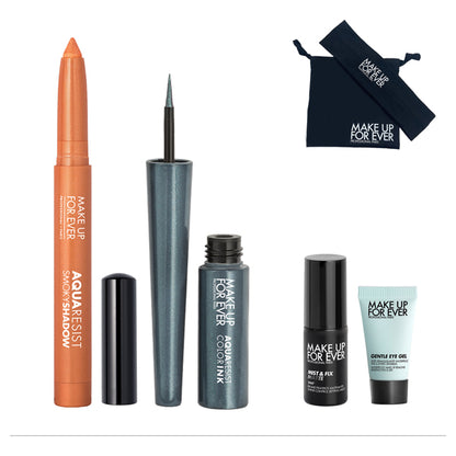MAKE UP FOREVER Summer eye makeup set, 16 copper, 1.4g+2ml, waterproof
