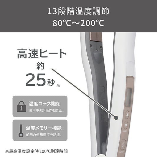TESCOM Negative Ion Straight Iron TS460A-W (White)