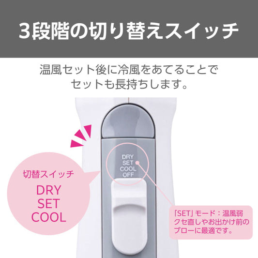 TESCOM Negative Ion Curl Dryer TC200B-W (White)