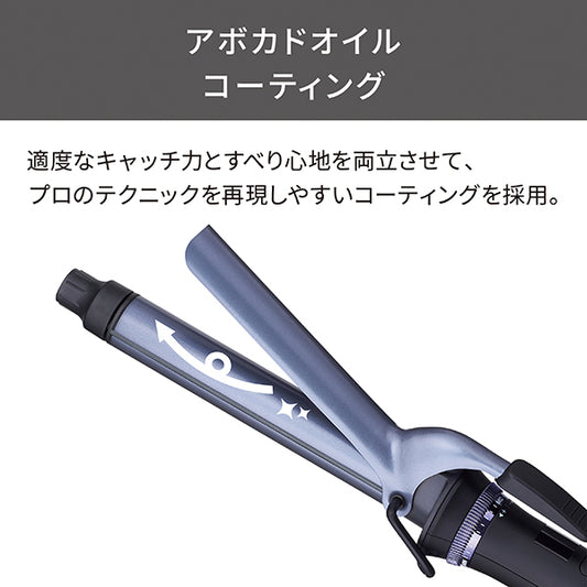 TESCOM Professional Protect Ion Curl Iron NIM326A-K (Black, 26mm)