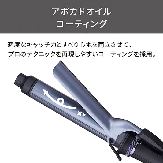 TESCOM Professional Protect Ion Curl Iron NIM332A-K (Black, 32mm)