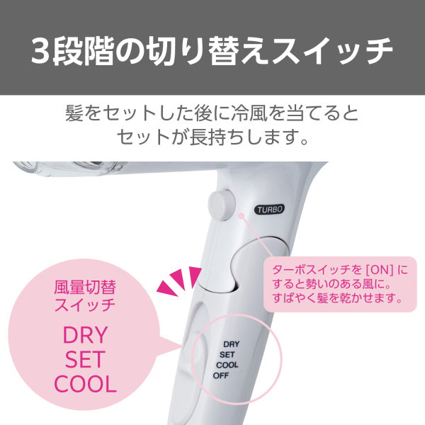 TESCOM Negative Ion Hair Dryer TD335B-S (Light Silver)