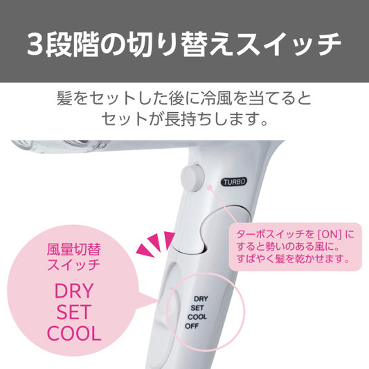 TESCOM Negative Ion Hair Dryer TD335B-S (Light Silver)