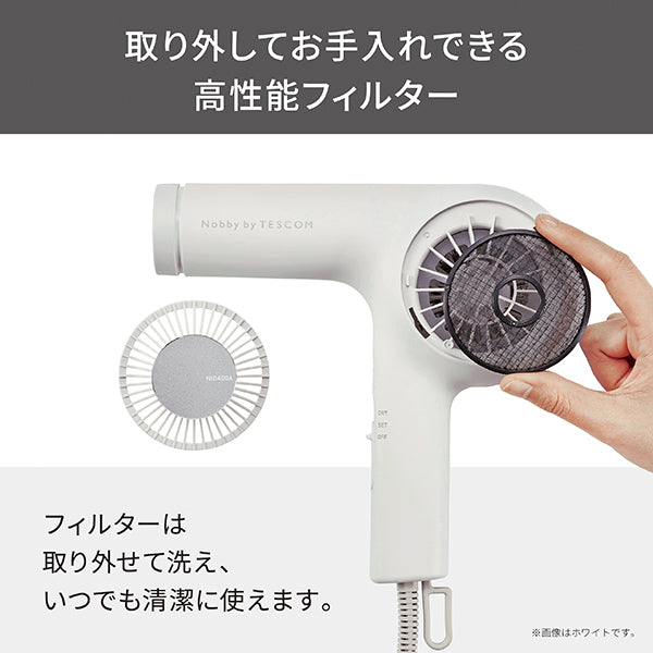 TESCOM Professional Protect Ion Hair Dryer NIB400A-H (Smoky Gray)