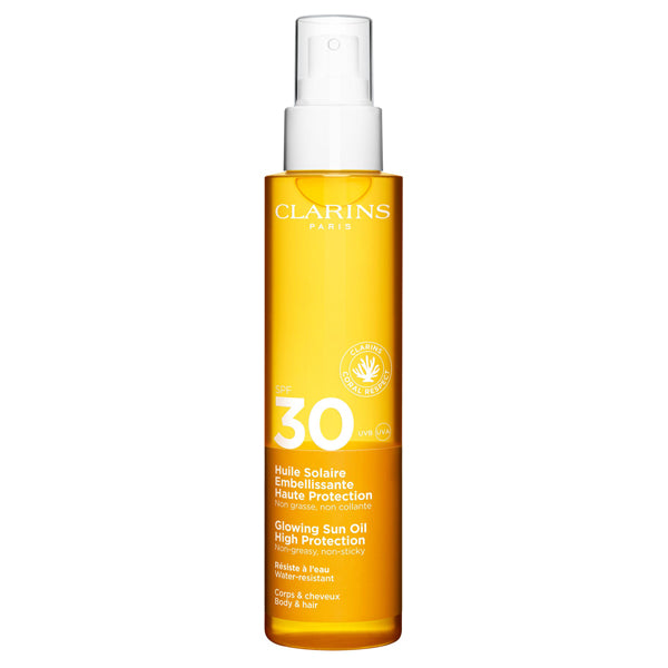 CLARINS Glowing Sun Oil High Protection, SPF30 PA++++, 150ml