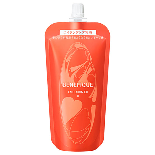 BENEFIQUE Emulsion EX II, Refill, 130ml, Moisture and firmness that feels like your palm is in contact with your skin