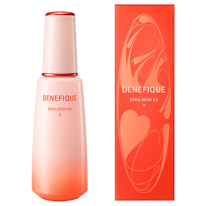 BENEFIQUE Emulsion EX II, 150ml, Moisture and firmness that feels like your palm is tightly pressed against your skin