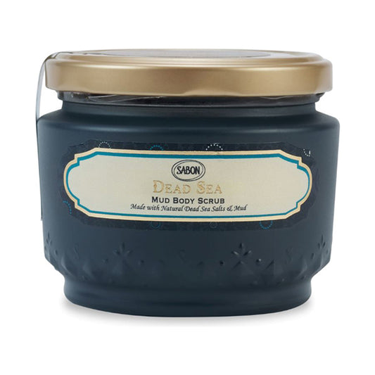 SABON Black Body Scrub Dead Sea, 320g, Salty Aromatic Green Scent