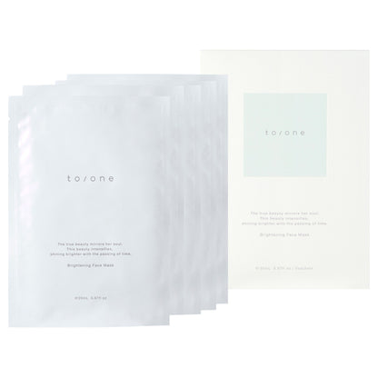 to/one Brightening Face Mask, 20ml x 5 Sheets