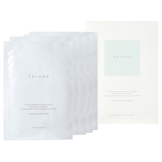 to/one Brightening Face Mask, 20ml x 5 Sheets