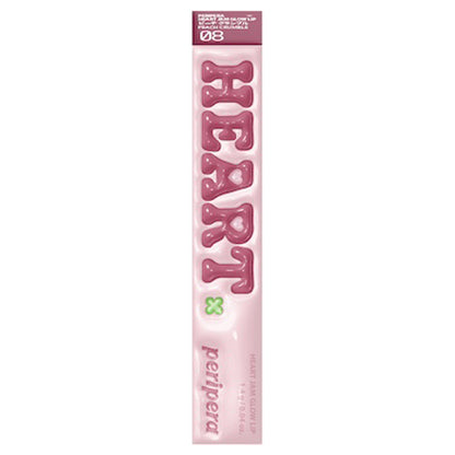 PERIPERA Heart Jam Glow Lip, 08 Peach Crumble, 1.4g