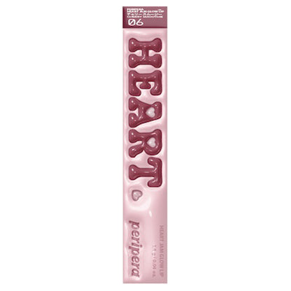 PERIPERA HEART JAM GLOW LIP, 06 Cherry Smoothie, 1.4g