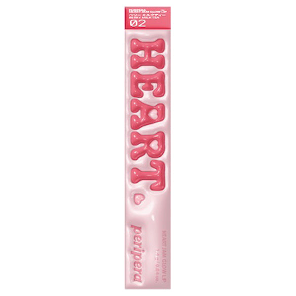 PERIPERA HEART JAM GLOW LIP, 02 Berry Milk Tea, 1.4g