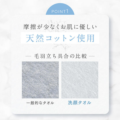 SHIRORU Face Washing Towels, 60 Sheets