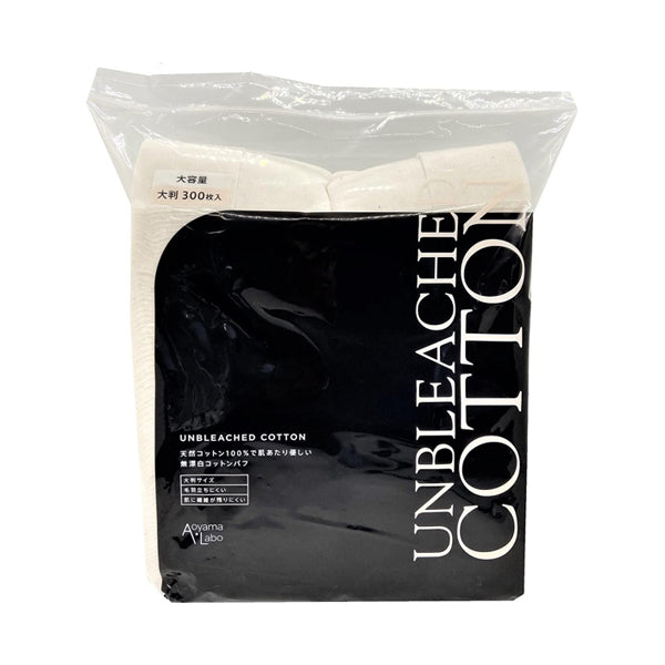 Aoyama Labo Unbleached Cotton Puffs, 300 sheets