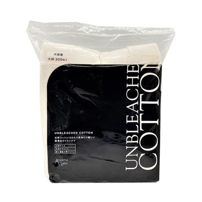 Aoyama Labo Unbleached Cotton Puffs, 300 sheets