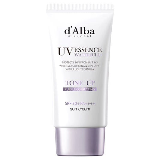 d'Alba Waterful Tone-Up Sun Cream, SPF50+ PA++++, Purple, 50ml