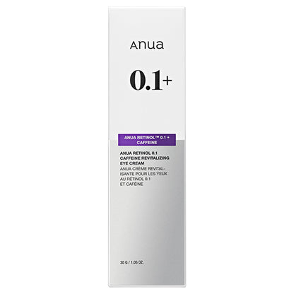 Anua RETINOL 0.1 CAFFEINE REVITALIZING EYE CREAM, 30g, Moist