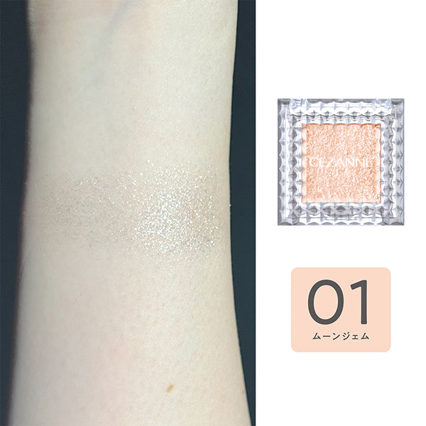 CEZANNE Single Shiny Eyeshadow, 01 Moon Gem, 1.6g