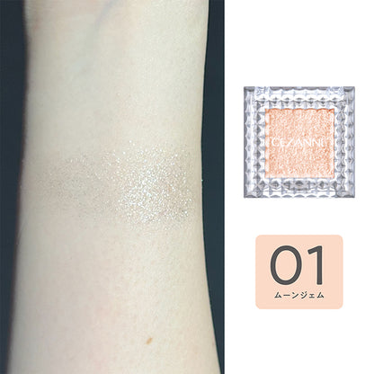 CEZANNE Single Shiny Eyeshadow, 01 Moon Gem, 1.6g