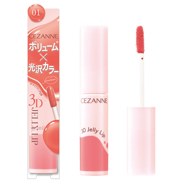 CEZANNE 3D Jelly Lip, 01 Peach Melba, 5.0g