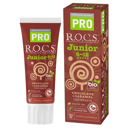 R.O.C.S. PRO Junior Toothpaste (Chocolate & Caramel), 74g