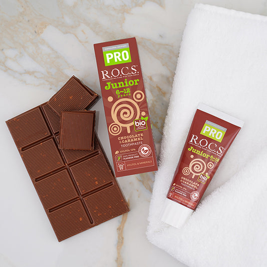 R.O.C.S. PRO Junior Toothpaste (Chocolate & Caramel), 74g