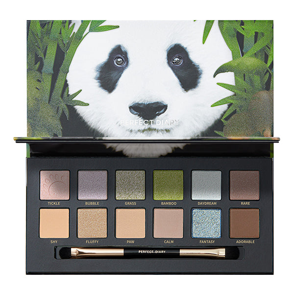 Perfect Diary Explorer 12 Color Animal Eyeshadow Palette, 06 Panda, 1.2gx12 colors