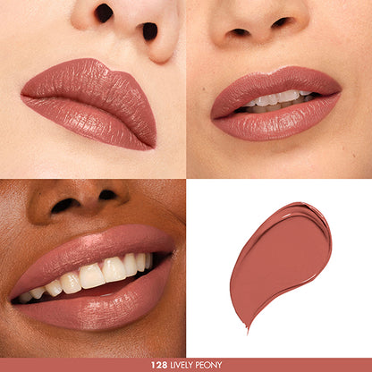 MAKE UP FOREVER Rouge Artist Forever Lipstick Satin, 128 Lively Peony, 2.4g